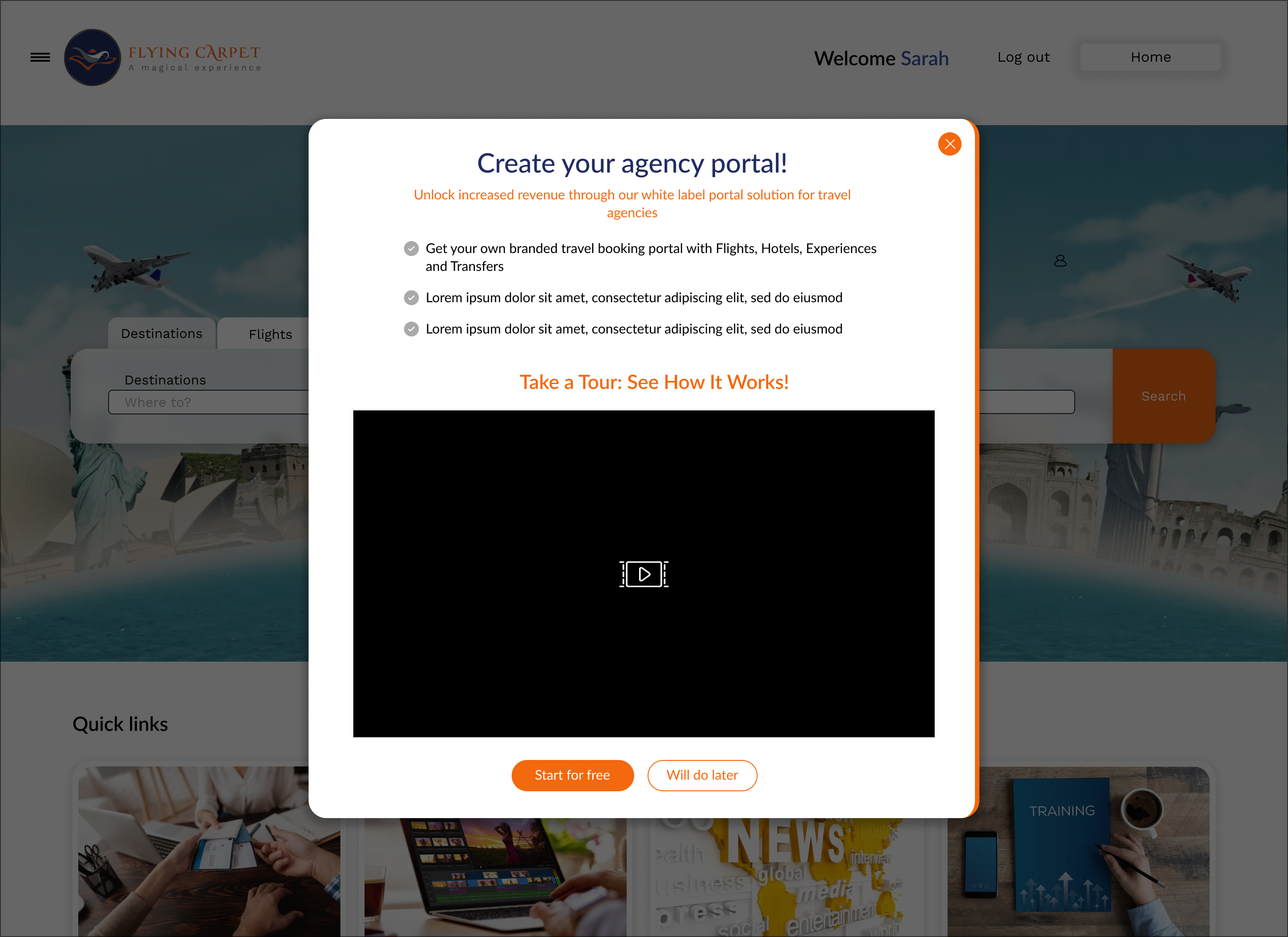 Introduction modal