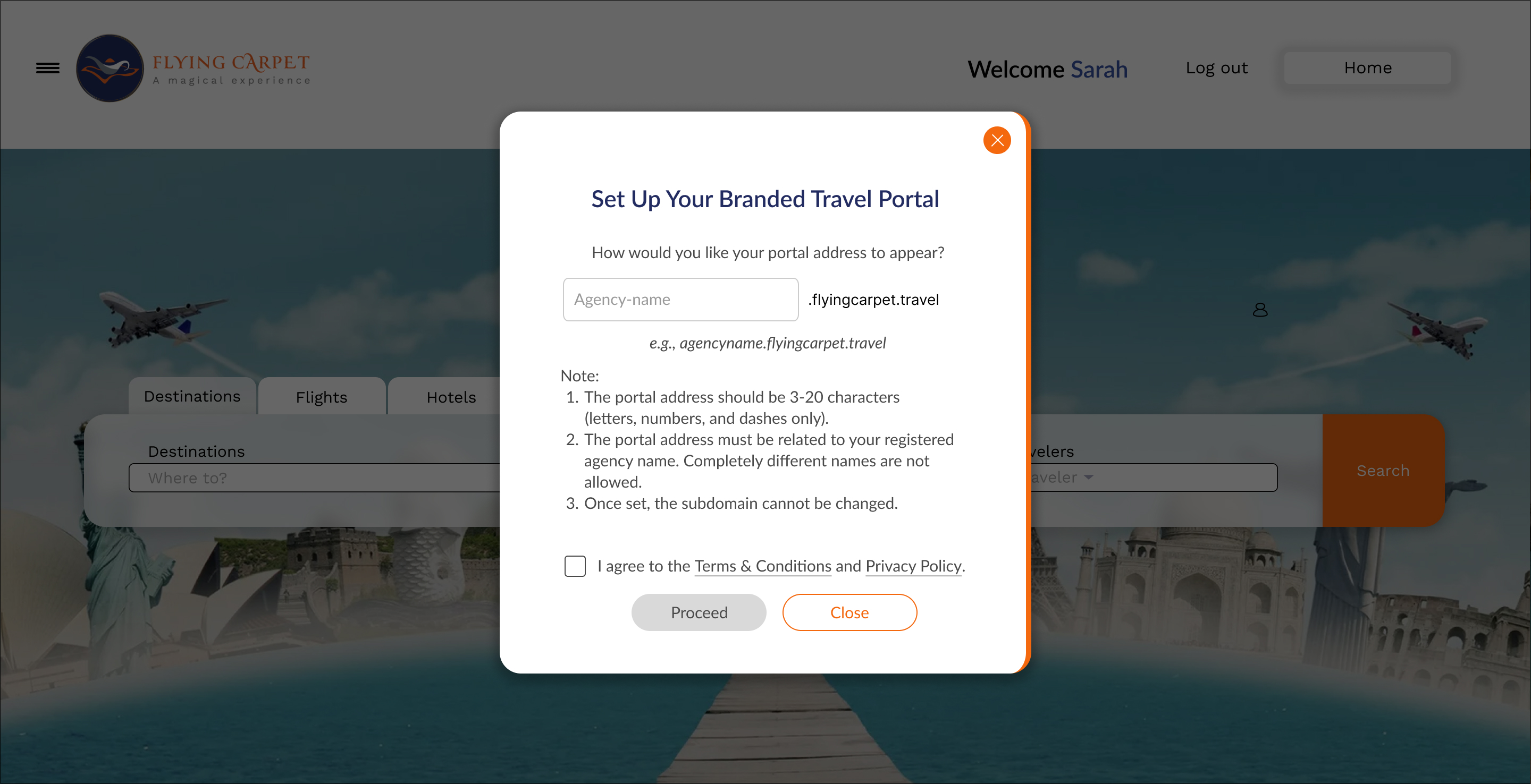 Subdomain selection