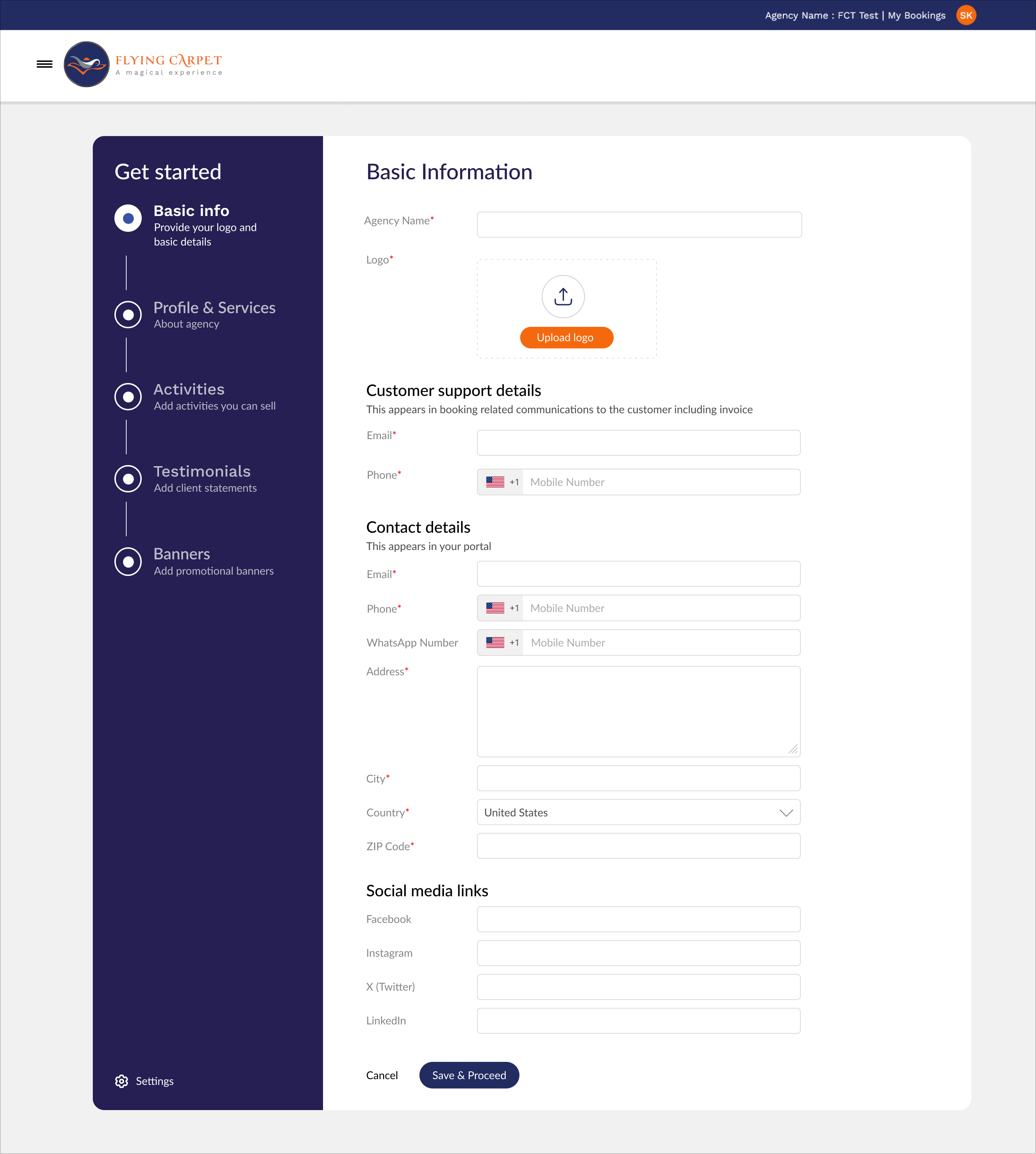Basic Information form