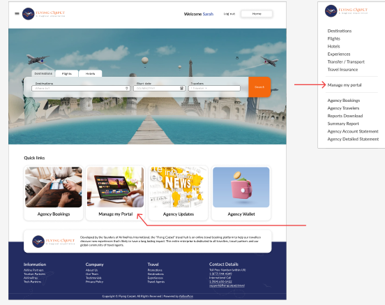 Portal dashboard